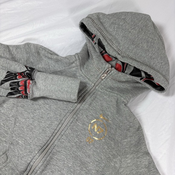 NIKE N7 07 Gray Hoodie Jacket Full Zip Aztec Native American Size Small - Picture 1 of 14